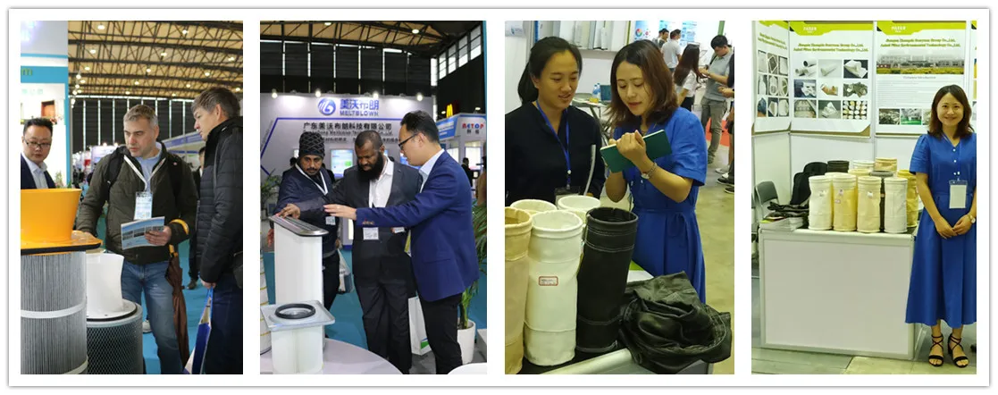 Bolsa de filtro de P84 poliamida Nomex PTFE para el colector de polvo de alta temperatura 9