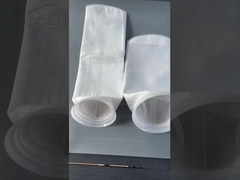 Bolsa de filtro de líquido de monofilamento de nylon para la industria química con anillo de plástico y hilo de costura