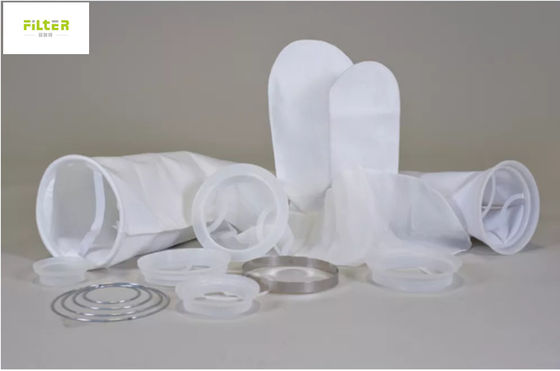 Bolso de filtro de agua del poliéster de 100 micrones para el purificador líquido del agua de la industria