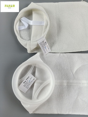 Poliéster del polipropileno bolso de filtro de 100 micrones con derretimiento caliente/el hilo de coser