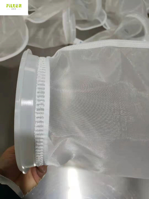 Bolso de nylon modificado para requisitos particulares 25 micrones de la filtración del agua con el anillo plástico