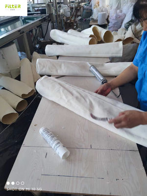 Bolso de filtro de SS304 Snapband Aramid Nomex con el hilo de coser de PTFE