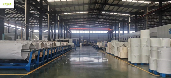 Anchura los 2.2m de la tela filtrante del colector de polvo de la fibra de vidrio de los PP Aramid PPS PTFE 450 - 800gsm