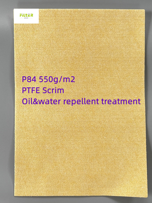 Colector de polvo de alta temperatura de P84 PTFE Mesh Industrial Filter Cloth For