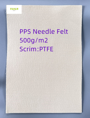 450gsm ~ tela filtrante de 550gsm PPS para los calcetines del filtro del PPS