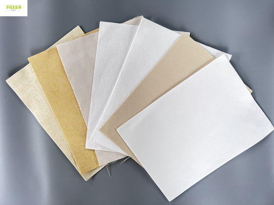 Fibra de vidrio del poliéster de los bolsos de filtro del colector de polvo de Aramid/Nomex PPS P84 PTFE