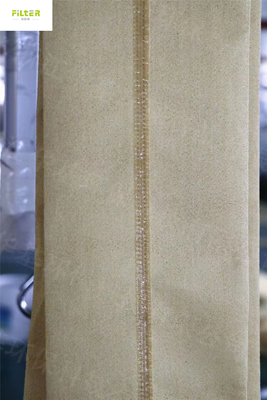 Calcetines industriales del filtro de Nomex Aramid con pegamento de alta temperatura del silicón