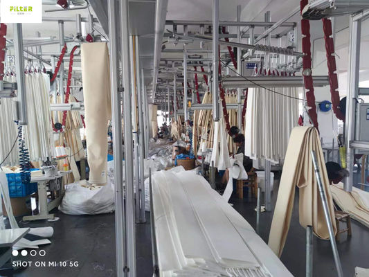 Calcetines industriales del filtro de Nomex Aramid con pegamento de alta temperatura del silicón