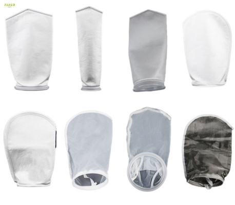 Bolsa de filtro de líquido de grado industrial de alta temperatura de nylon, poliéster y polipropileno