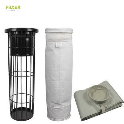Filtro de aguja Nomex PTFE PPS P84 Bolsa de filtro de alta temperatura con manchas de filtro resistentes a ácidos y álcalis
