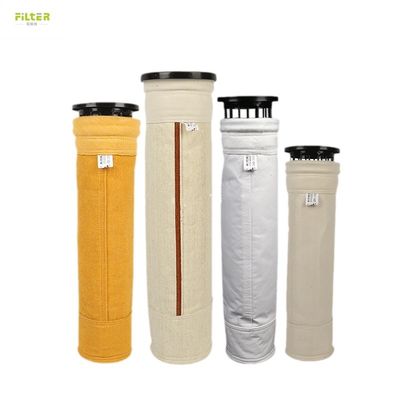 Bolsa de filtro para filtro de aire con colector de polvo de PTFE de fibra de vidrio de alta temperatura