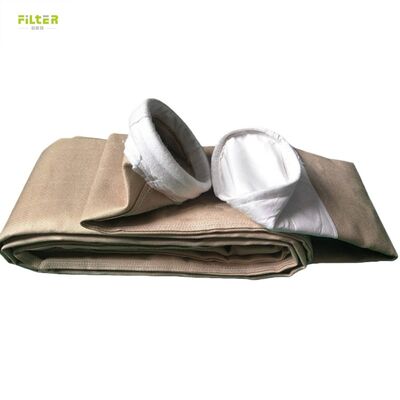 Bolsas de filtro de PPS industriales con bolsas de filtro para recolección de polvo de fibra de PPS 100% pura