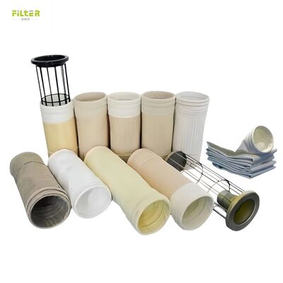 Filtro de bolsa para polvo industrial 850gsm de fibra de vidrio para altas temperaturas