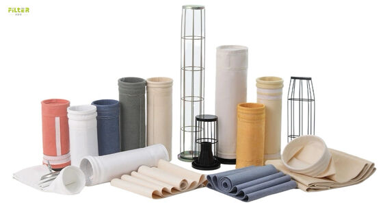 Bolsas de filtro para mangas de colector de polvo resistentes a altas temperaturas hechas con 100% fibra de vidrio para colectores de polvo de plantas de asfalto