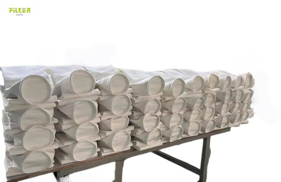 Bolsa filtrante industrial que ofrece soluciones de recolección de polvo para plantas de cemento, minas de carbón y plantas siderúrgicas con diversas opciones de fibra