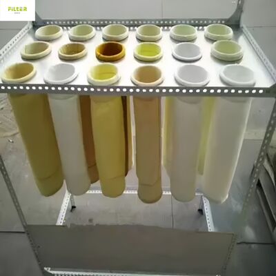 Bolsas filtrantes para recolector de polvo hechas de poliéster, Nomex, PTFE, PPS, P84 y fibra de vidrio para la recolección de polvo en plantas de cemento, minas de carbón y plantas siderúrgicas