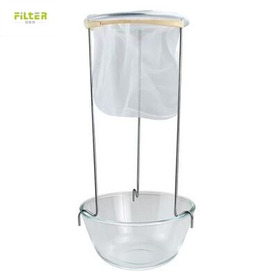 Food grade Liquid Filter Bag with multiple micron options washable nylon mesh and secure drawstring closure for liquid filtration and separation