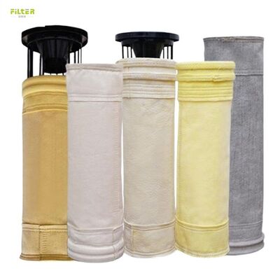 Bolsa de filtro de poliéster industrial con feltro perforado con aguja y fondo reforzado para el rendimiento en sistemas de recolección de polvo