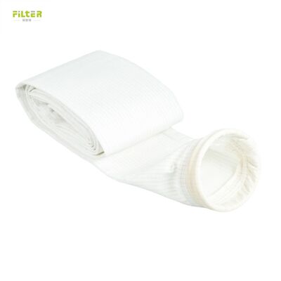 Bolsa de filtro de poliéster industrial con feltro perforado con aguja y fondo reforzado para el rendimiento en sistemas de recolección de polvo