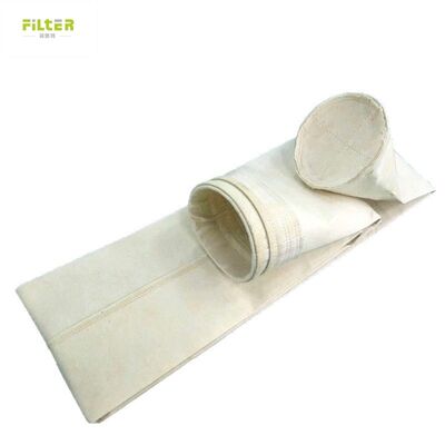 Bolsas de filtro duraderas para colector de polvo, fieltro de poliéster perforado con aguja y parte inferior reforzada para aplicaciones industriales de recolección de polvo