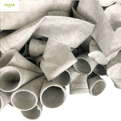Bolsas de filtro duraderas para colector de polvo, fieltro de poliéster perforado con aguja y parte inferior reforzada para aplicaciones industriales de recolección de polvo
