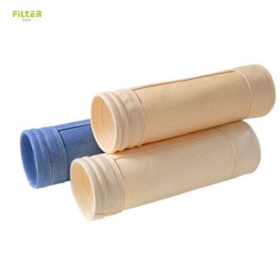 Durable Fiberglass Filter Bag Needle Punched Polyester Felt Reinforced Bottom Suitable for Industrial Dust Collection Applications