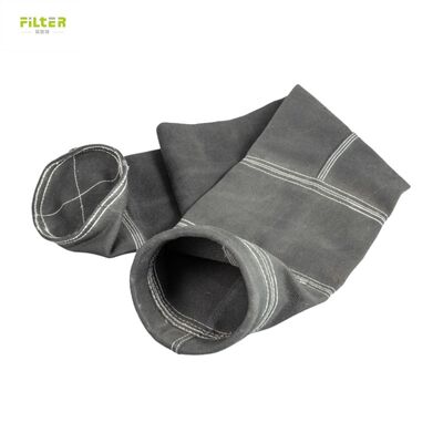 Bolsas industriales de filtro de alta temperatura hechas de fieltro de poliéster perforado con aguja con fondo reforzado para la recolección de polvo