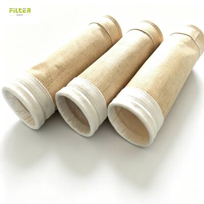 Bolsas de filtro de aramida y PPS y fibra de vidrio resistentes al calor para la recolección de polvo industrial