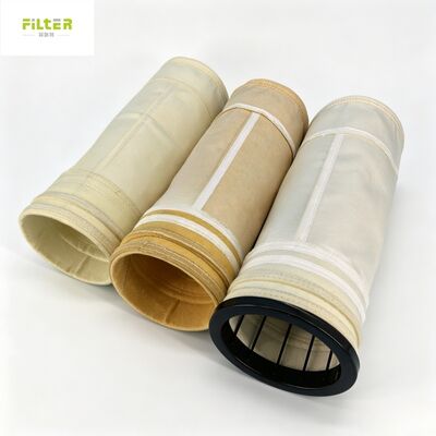 Bolsa de filtro de fibra de vidrio resistente a los ácidos para filtración de gases de combustión de hornos de cemento