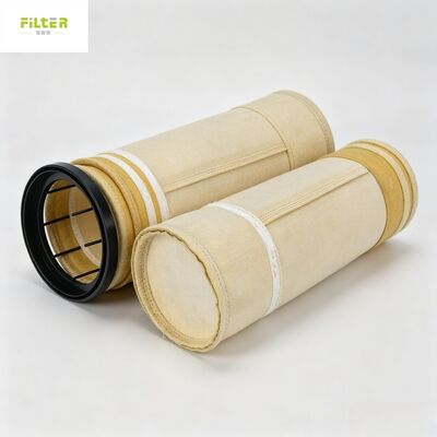 Bolsas de filtro de polvo de uso pesado para sistemas de bolsas. PPS resistente al ácido, resistente al calor y al desgaste de Aramid, fibra de vidrio para gases de combustión de temperatura extrema.