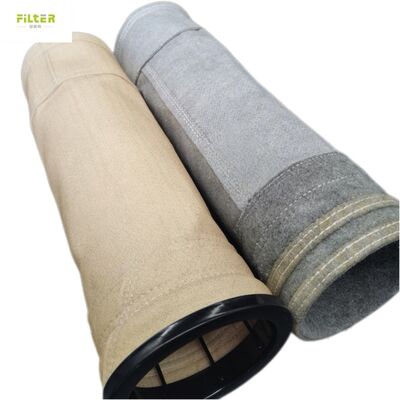 Bolsa de filtro de fibra de vidrio aramida PPS PTFE de alta temperatura anticorrosiva para filtro de bolsa industrial