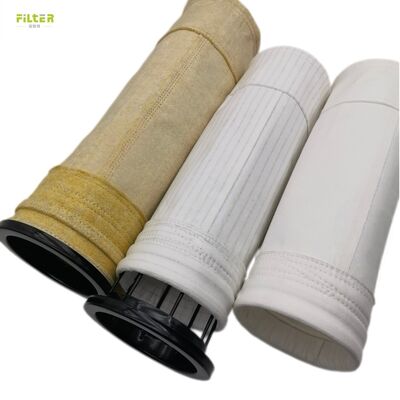 Manguitos de filtro PPS, fibra de vidrio y aramida para calderas, plantas de cemento, eliminación de polvo de gases de combustión de incineradores.