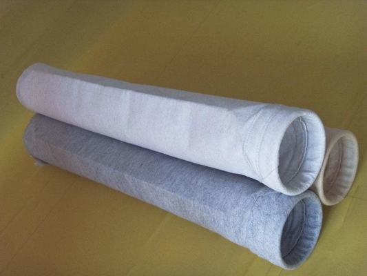 Bolsos de filtro del fieltro del poliéster del alto rendimiento antis - ácido para la planta del cemento