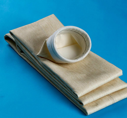 Bolso de filtro de alta temperatura de Aramid 450GSM~550GSM para la planta del cemento