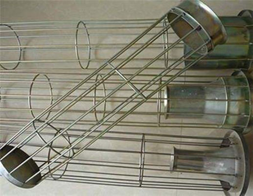 Acero de carbono galvanizado silicón del acero inoxidable de Organo de la jaula del bolso de filtro de la eliminación del polvo