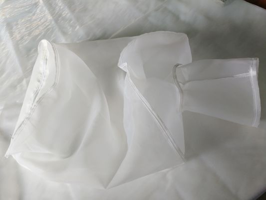 Malla de nylon limpieza fácil de tragante abierto de la filtración líquida del bolso de filtro de 0,5 micrones