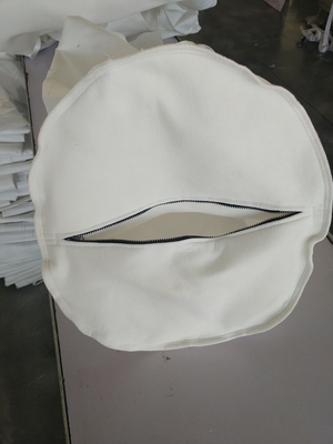 Bolso de filtro líquido modificado para requisitos particulares del poliéster blanco de la cremallera para el tratamiento de aguas