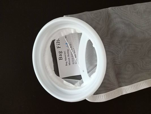 Micrones de nylon de costura colgante Mesh Filter Bags del lazo 60 con el anillo plástico