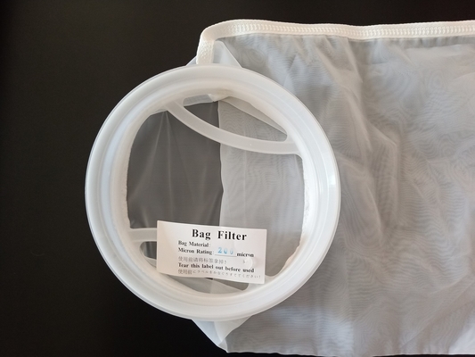 Mesh Liquid Filter Bag de nylon redondo 300 micrones con el anillo plástico
