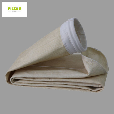 Bolso de filtro del polvo de la eficacia alta 550GSM Nomex Aramid en la industria de acero