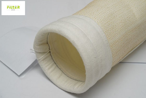 Bolso de filtro del polvo de Nomex Aramid PPS P84 PTFE 450-550g para la industria del cemento