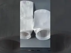 Bolsa de filtro de líquido de monofilamento de nylon para la industria química con anillo de plástico y hilo de costura